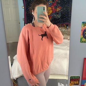 Coral pink Black Dog sweater